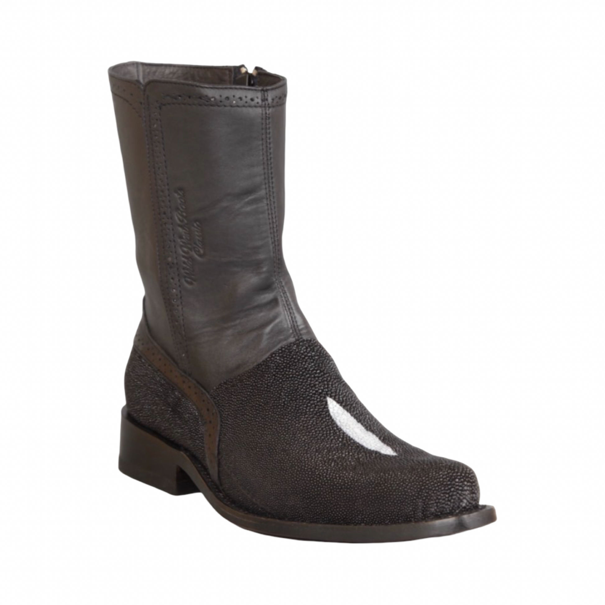 Bota de mantarraya negra con horma Milan Wild West Boots