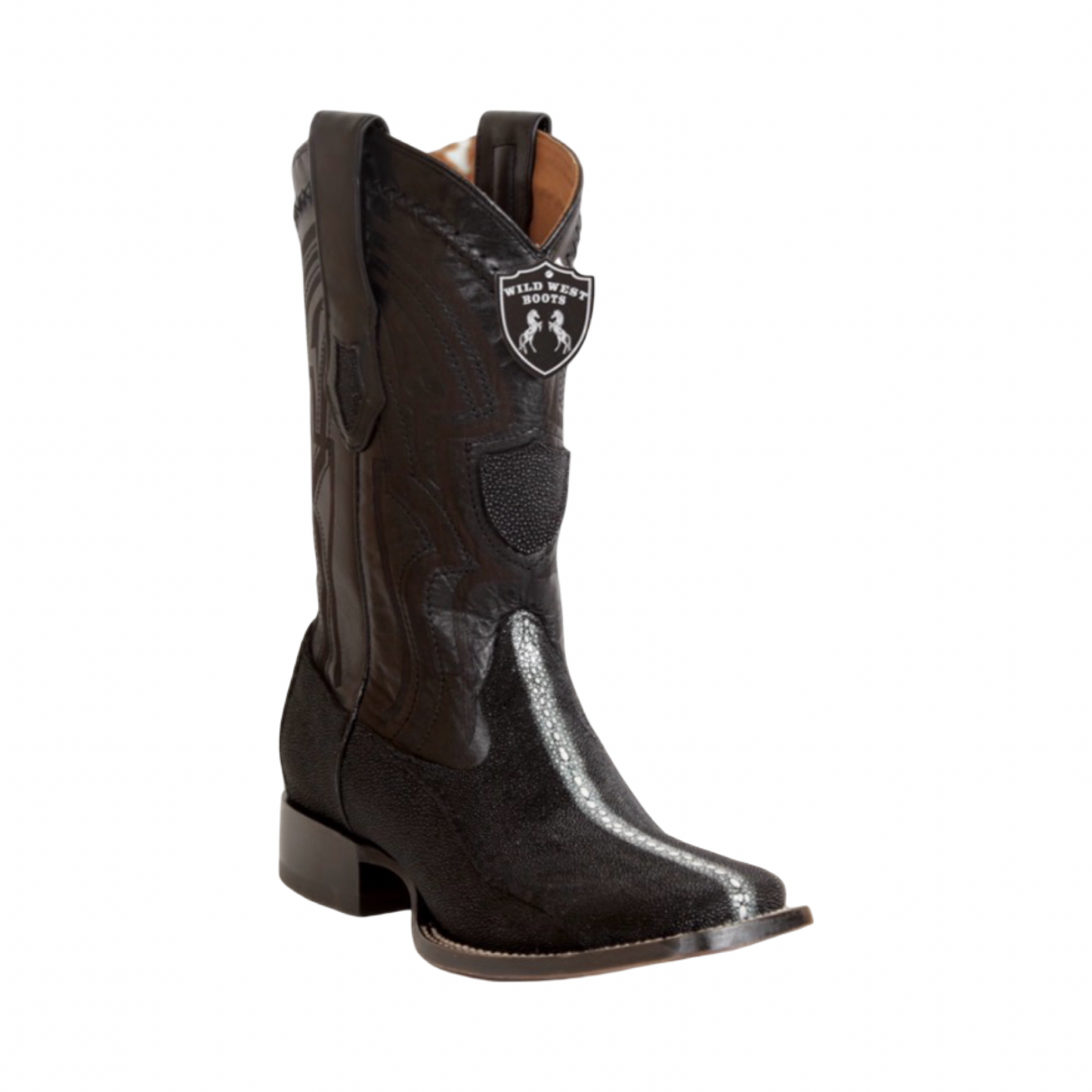 Bota de mantarraya negra horma Ranchera