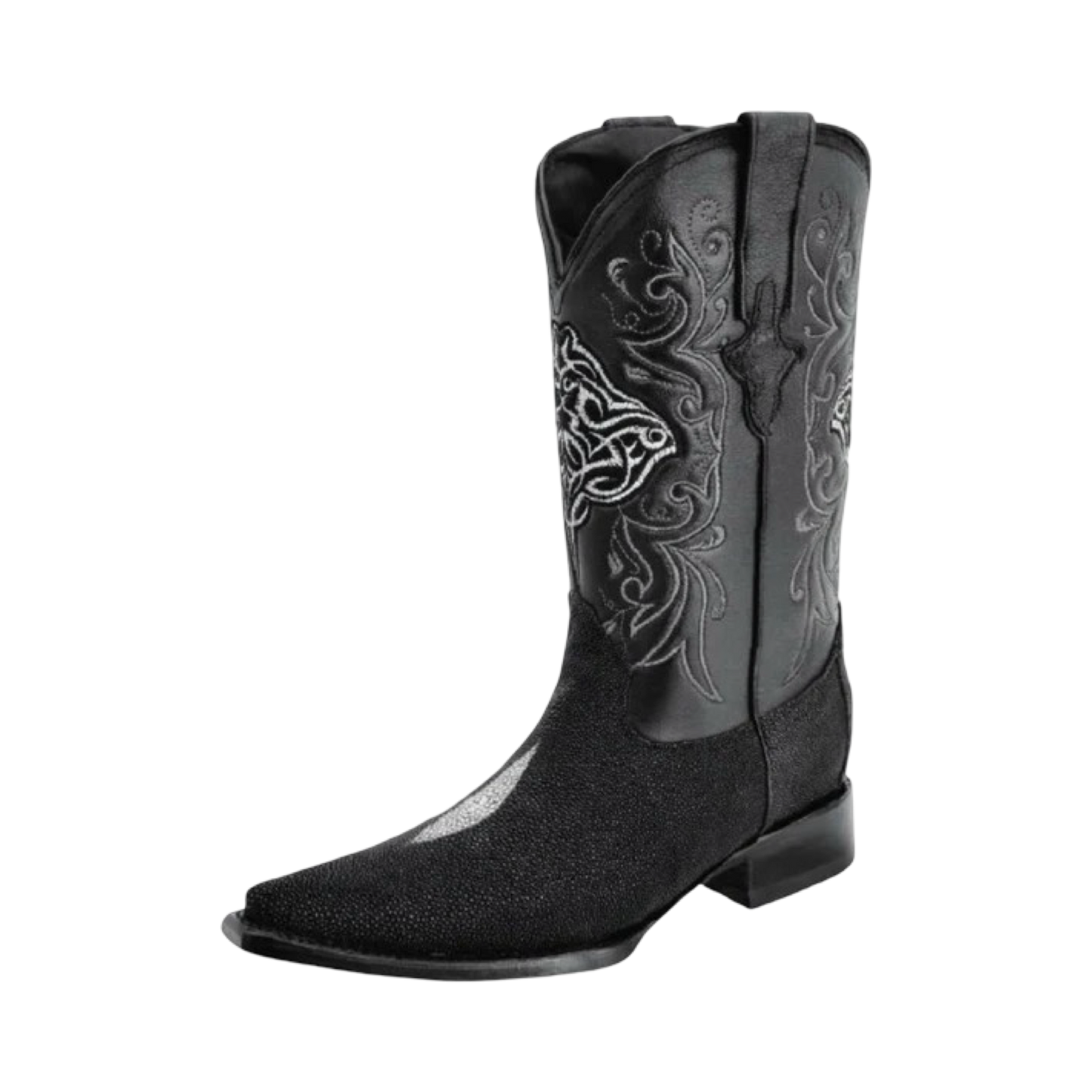 Bota de mantarraya negra Perla Sencilla horma 3X