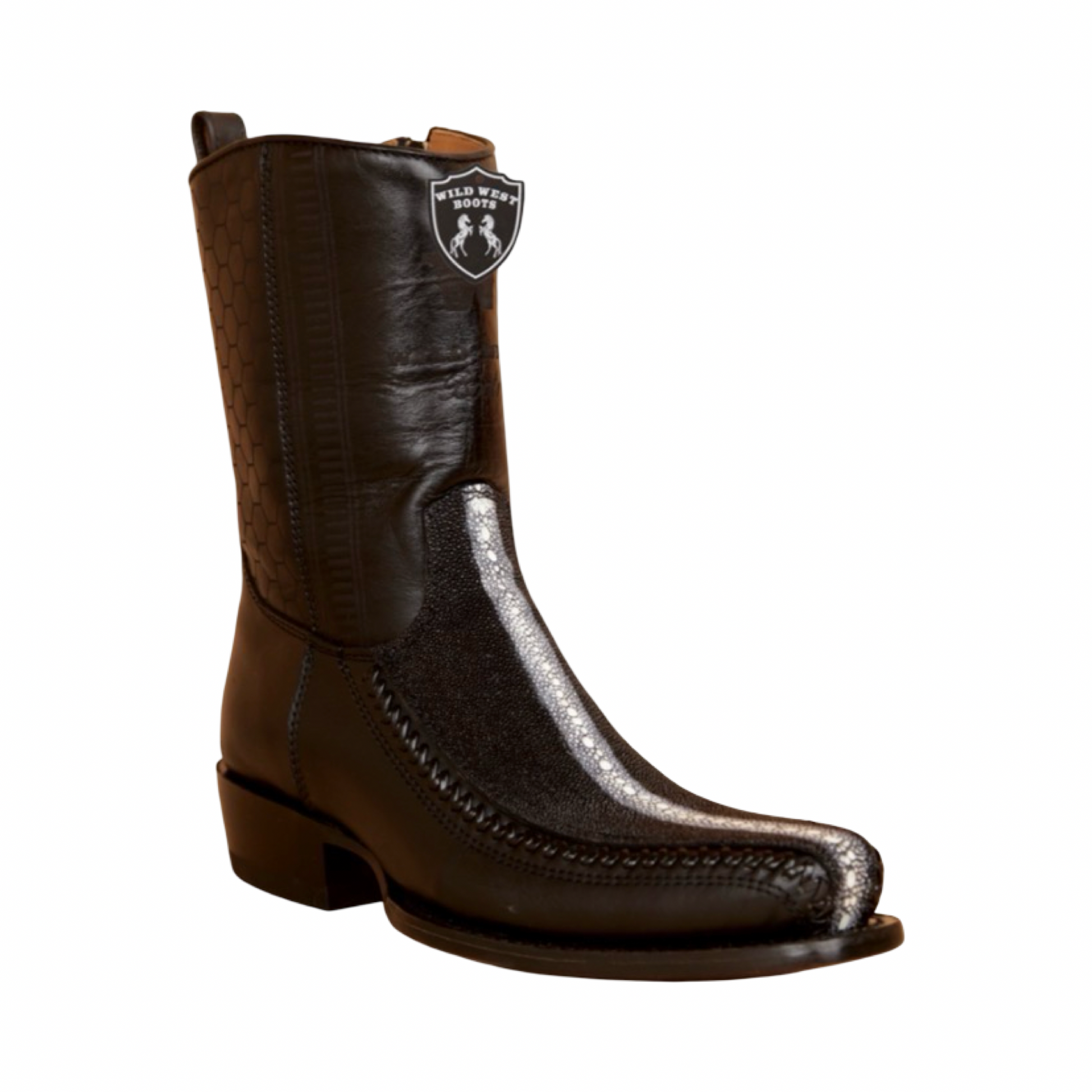 Bota de mantarraya negra Rowstone horma 7X