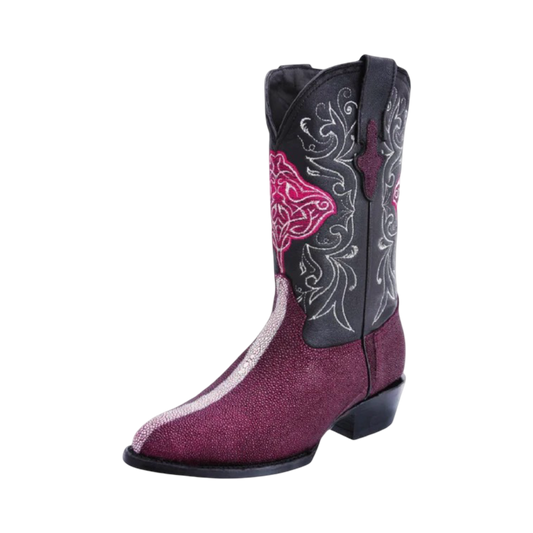 Bota de mantarraya Perla Completa color vino horma 900