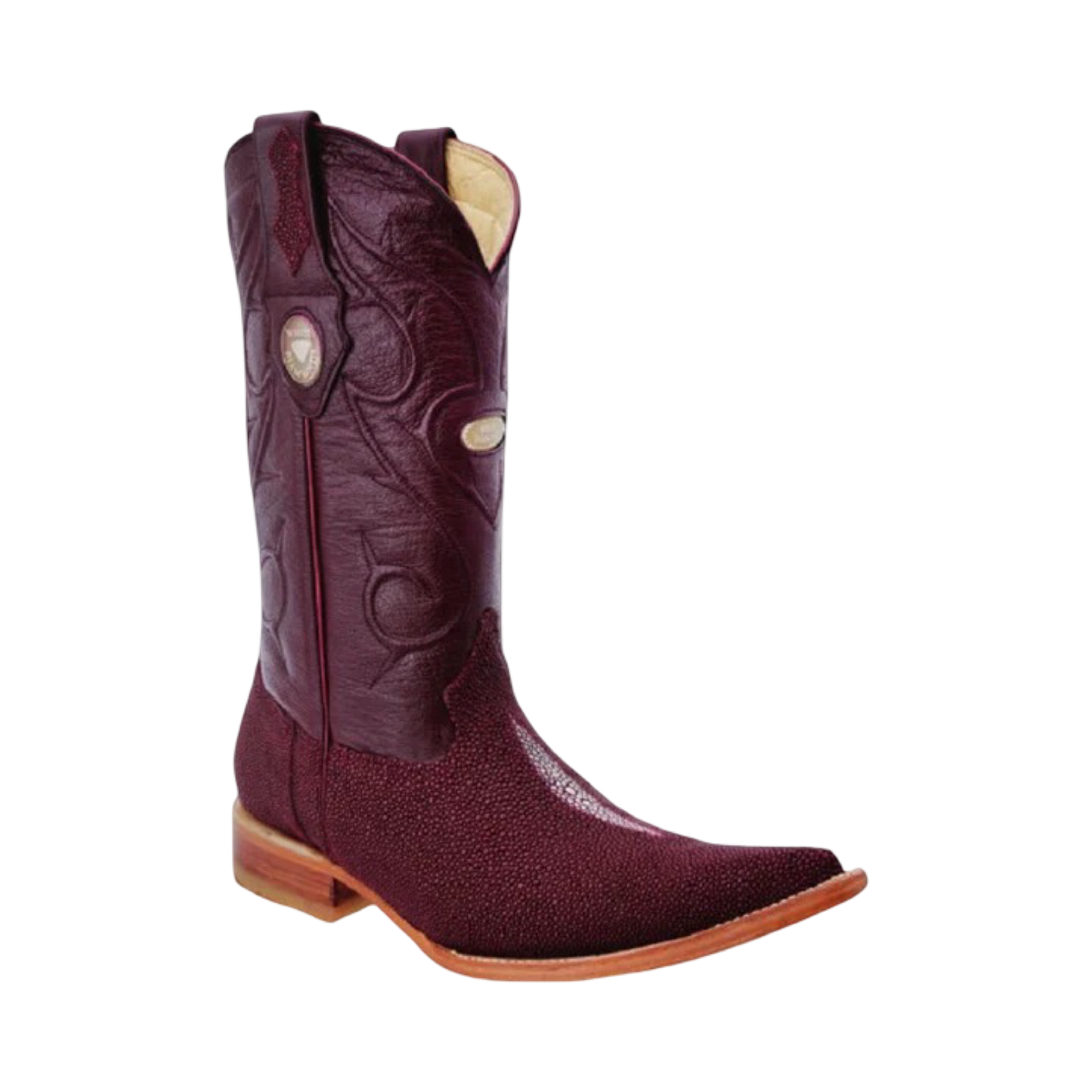 Bota de mantarraya color vino Perla Sencilla horma 3X