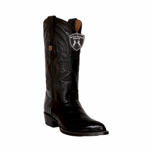 Botas negras de anguila originales estilo western Wild West Boots