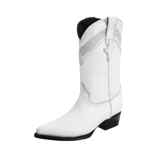 Botas de armadillo color blanco estilo J-Toe de White Diamonds