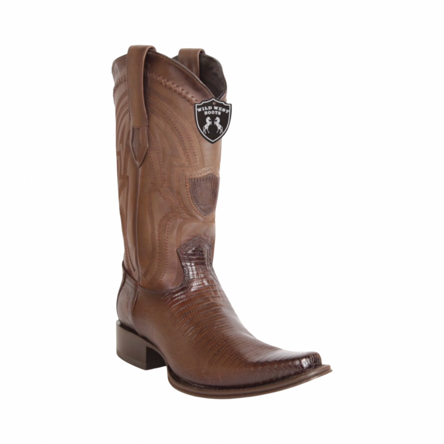 Botas de armadillo faded brown con punta European.