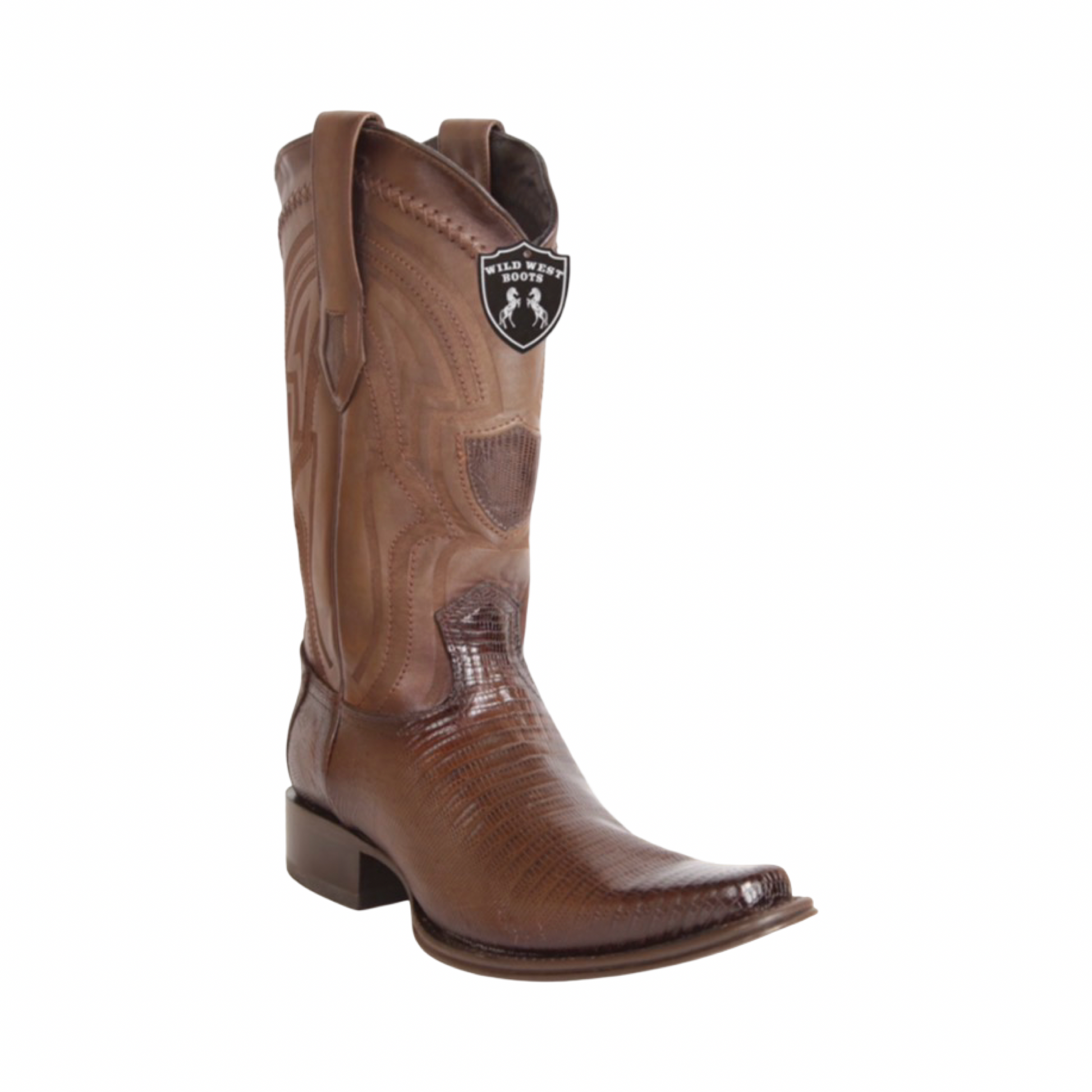 Botas de armadillo faded brown con punta European.