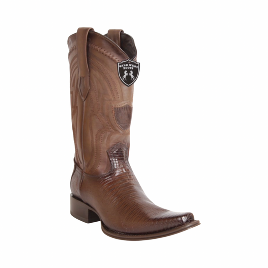 Botas de armadillo faded brown con punta European.