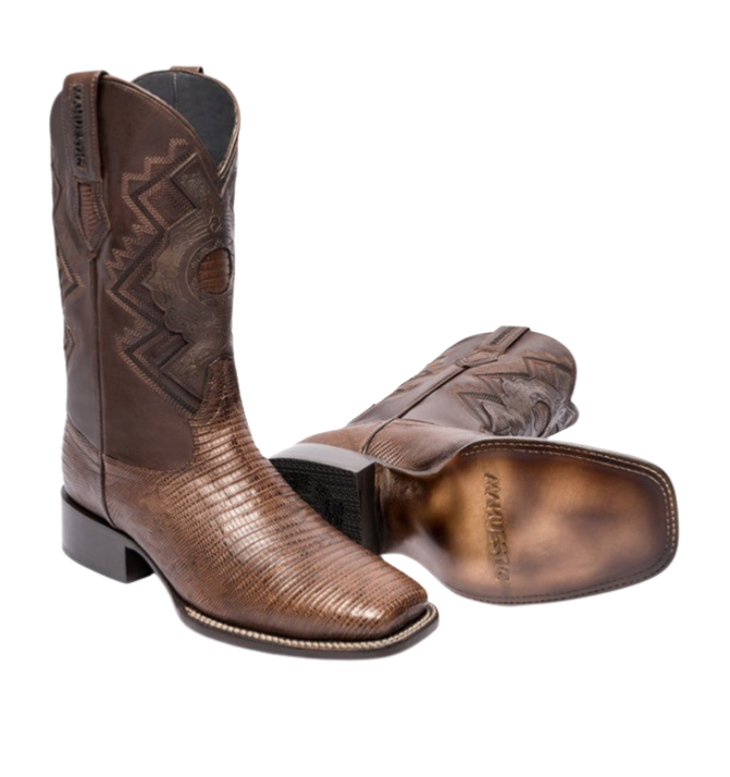 Botas de armadillo color rústico cognac para hombre estilo western