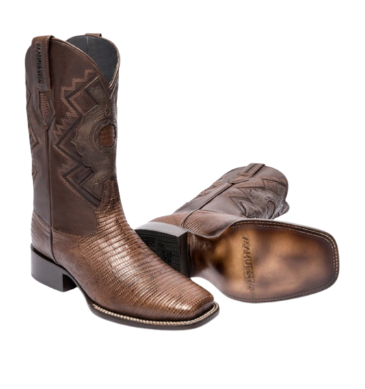 Botas de armadillo color rústico cognac para hombre estilo western