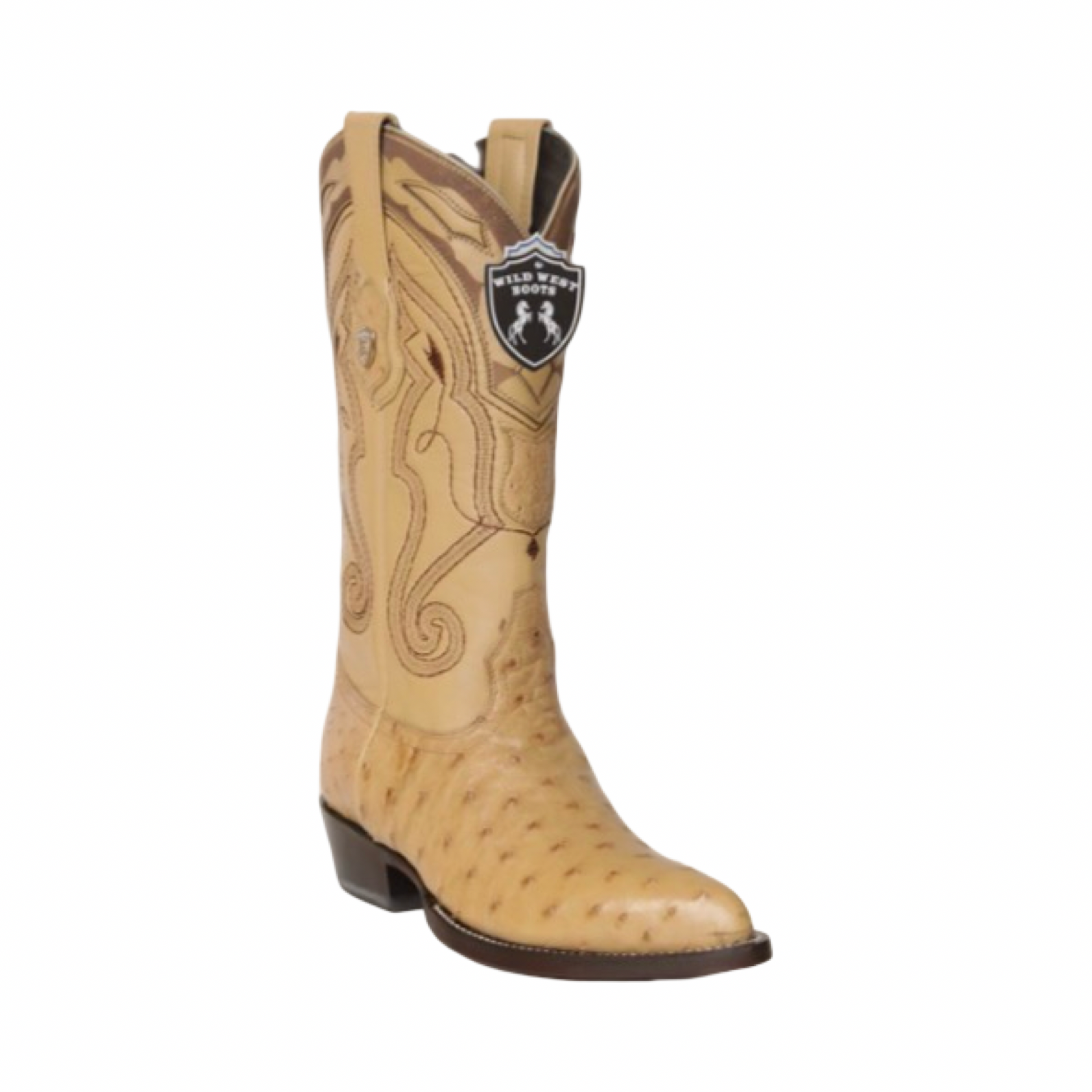 Botas de avestruz color Orix con horma Puntal.