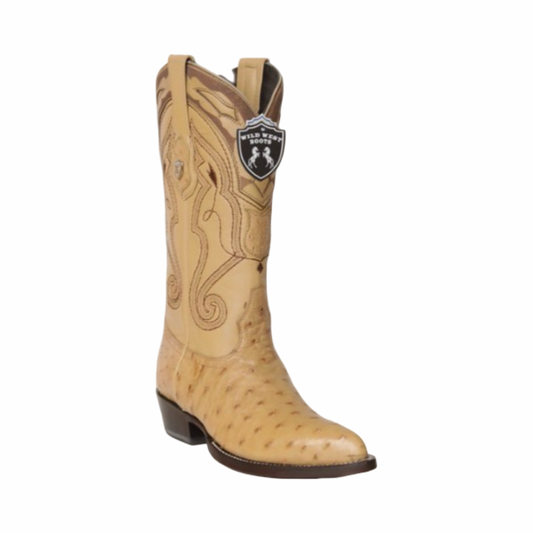 Botas de avestruz color Orix con horma Puntal.