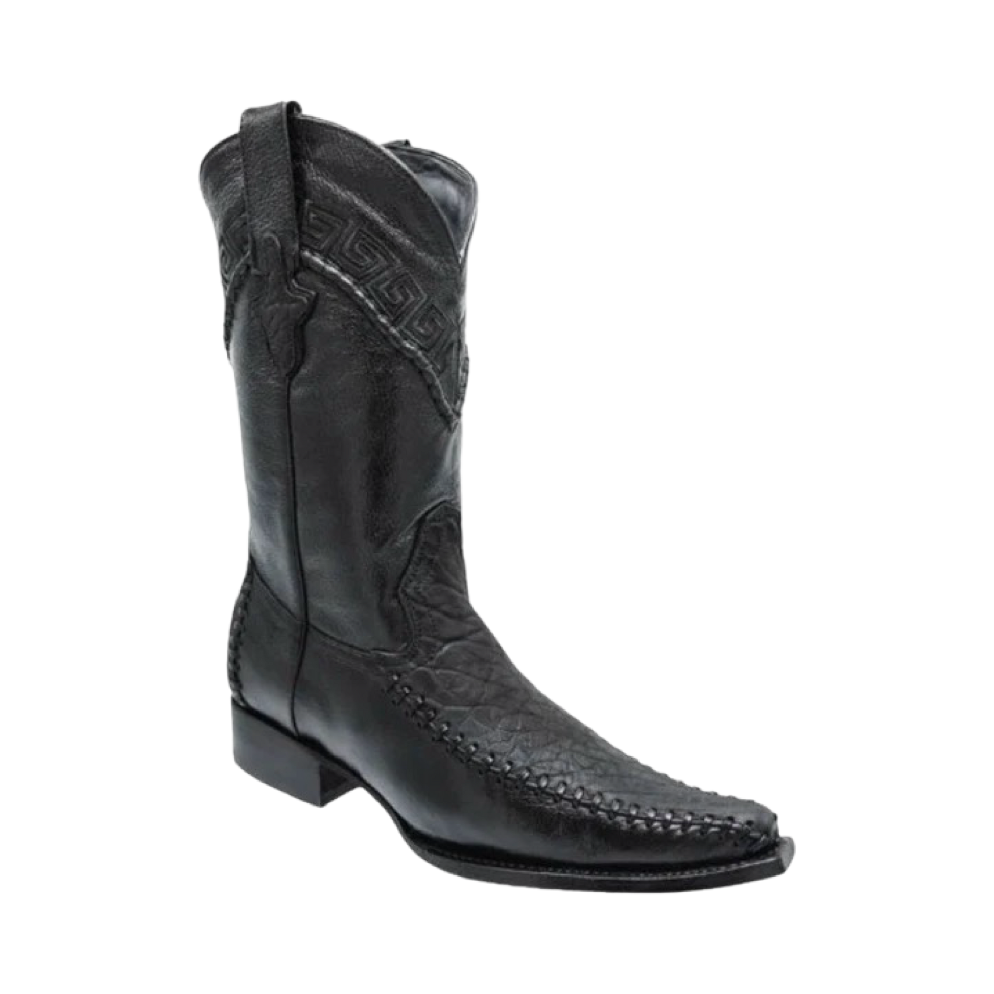 Botas Cuello de Toro Negro White Diamond horma 3X