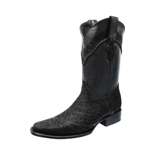 Botas Cuello de Toro Negro White Diamond Boots horma 7X