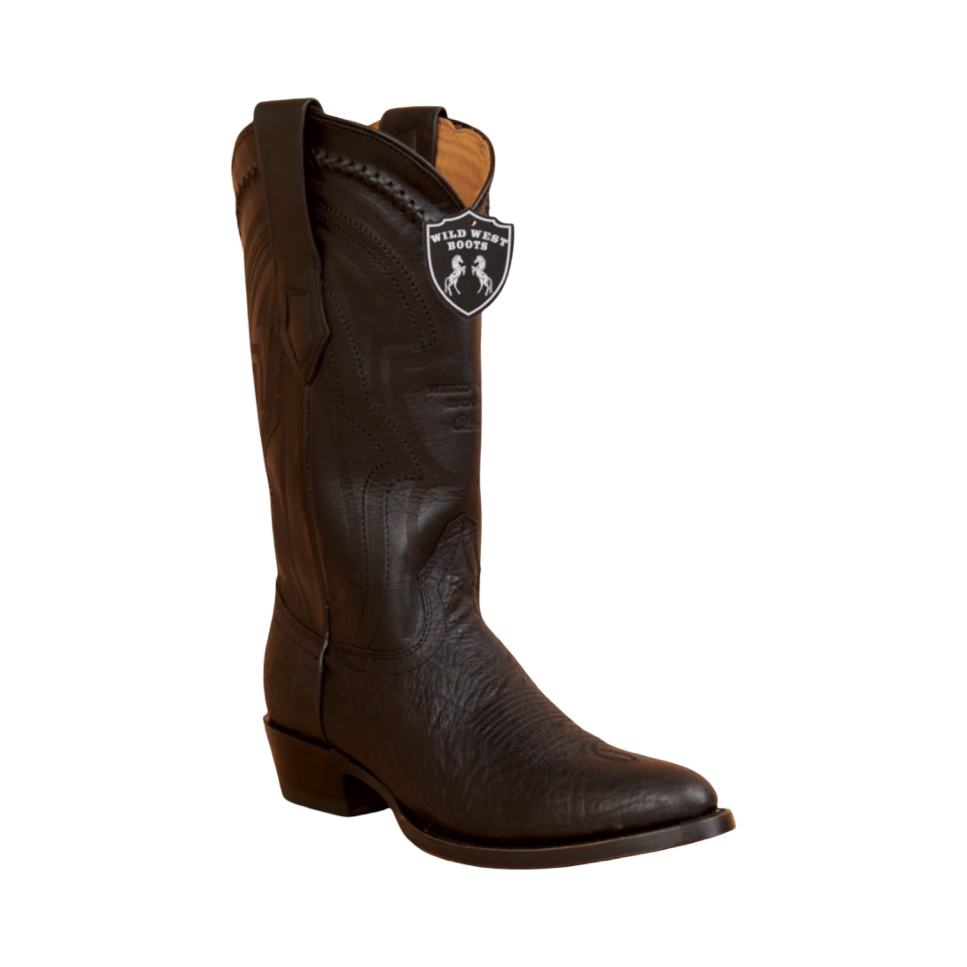 Botas Cuello de Toro Negro Wild West puntal