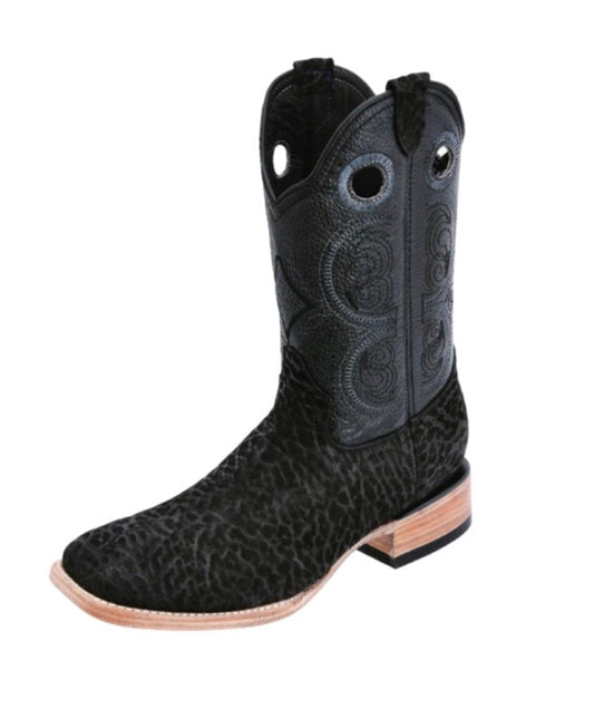 Botas Cuello de Toro Negro White Diamond rodeo
