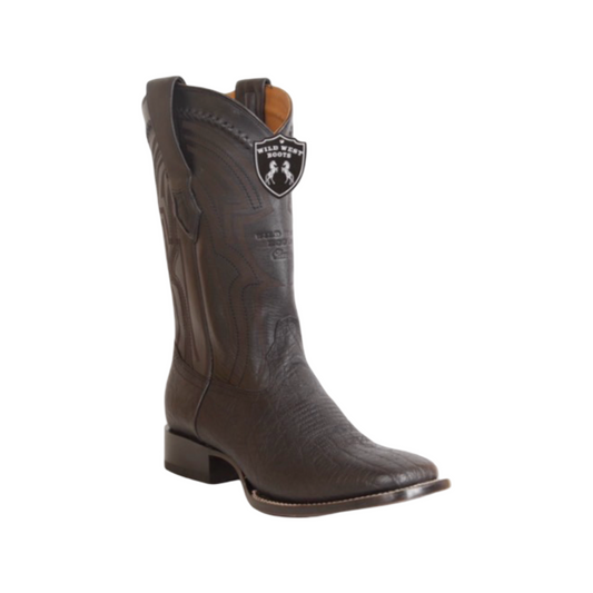 Botas Cuello de Toro Negro Wild West horma rodeo