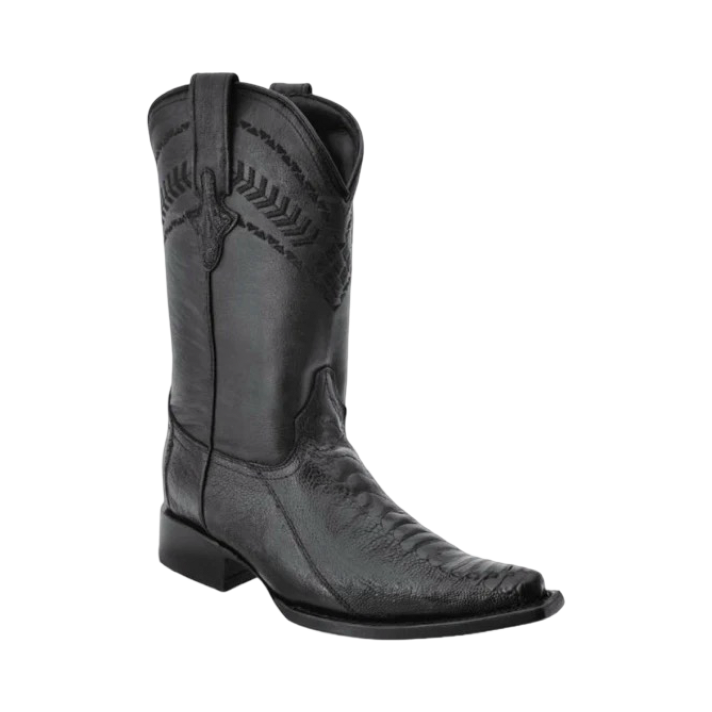 Botas negras de pata de avestruz con horma 3X WD