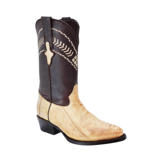 Botas de pata de avestruz color Oryx con horma Puntal WD.