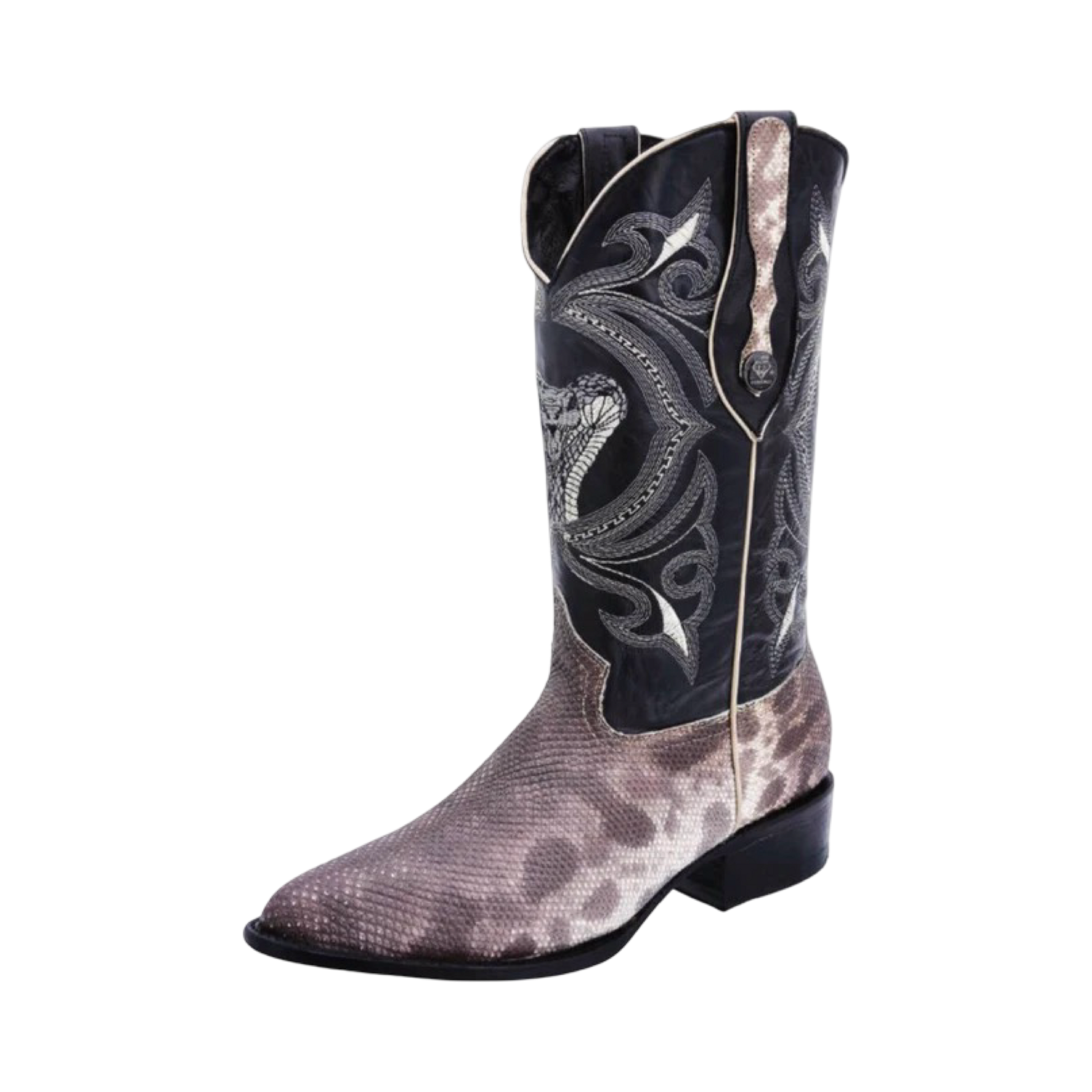 Botas de pitón Carunga natural para hombre con horma 400 estilo western moderno.