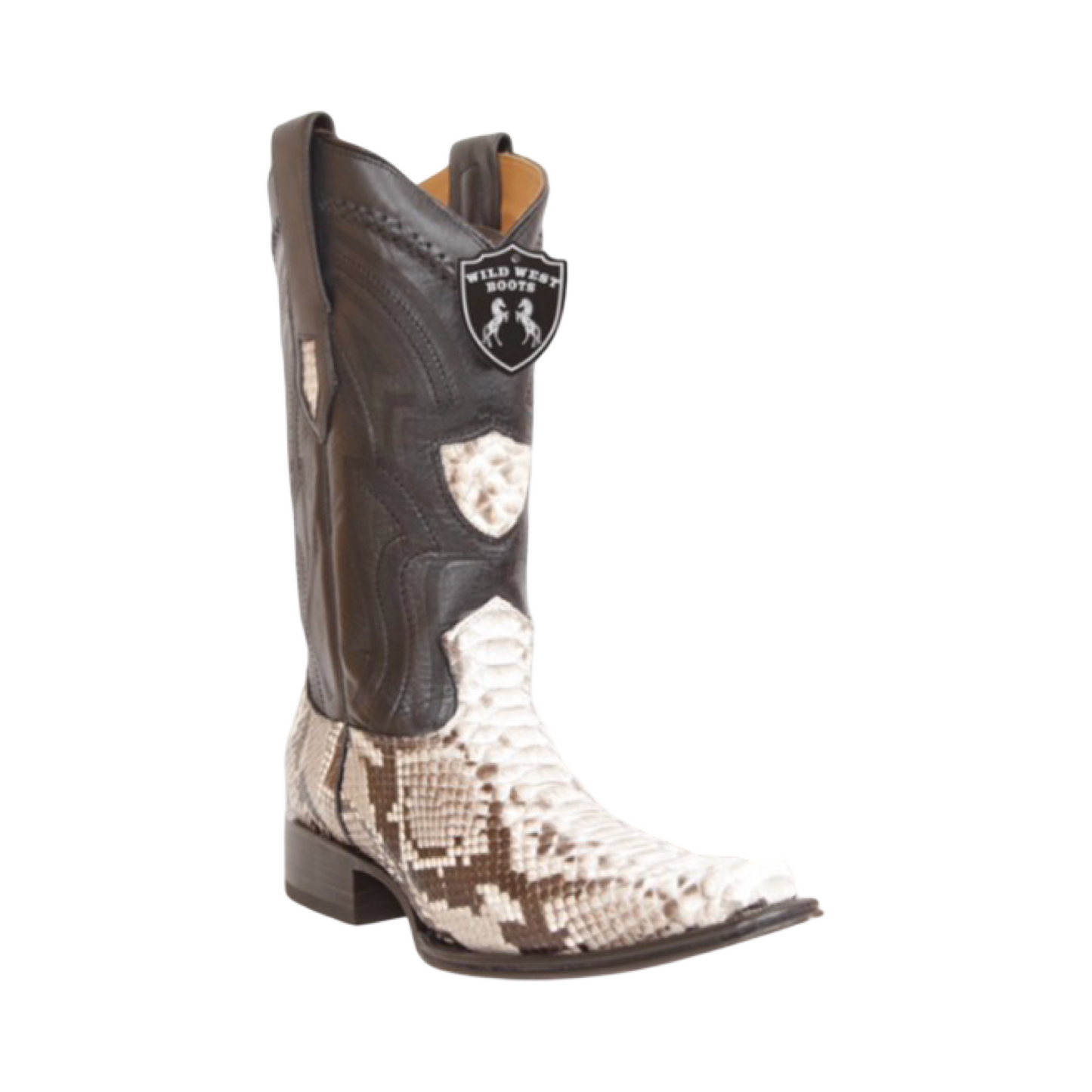 Bota de pitón color Natural con horma Europea Wild West