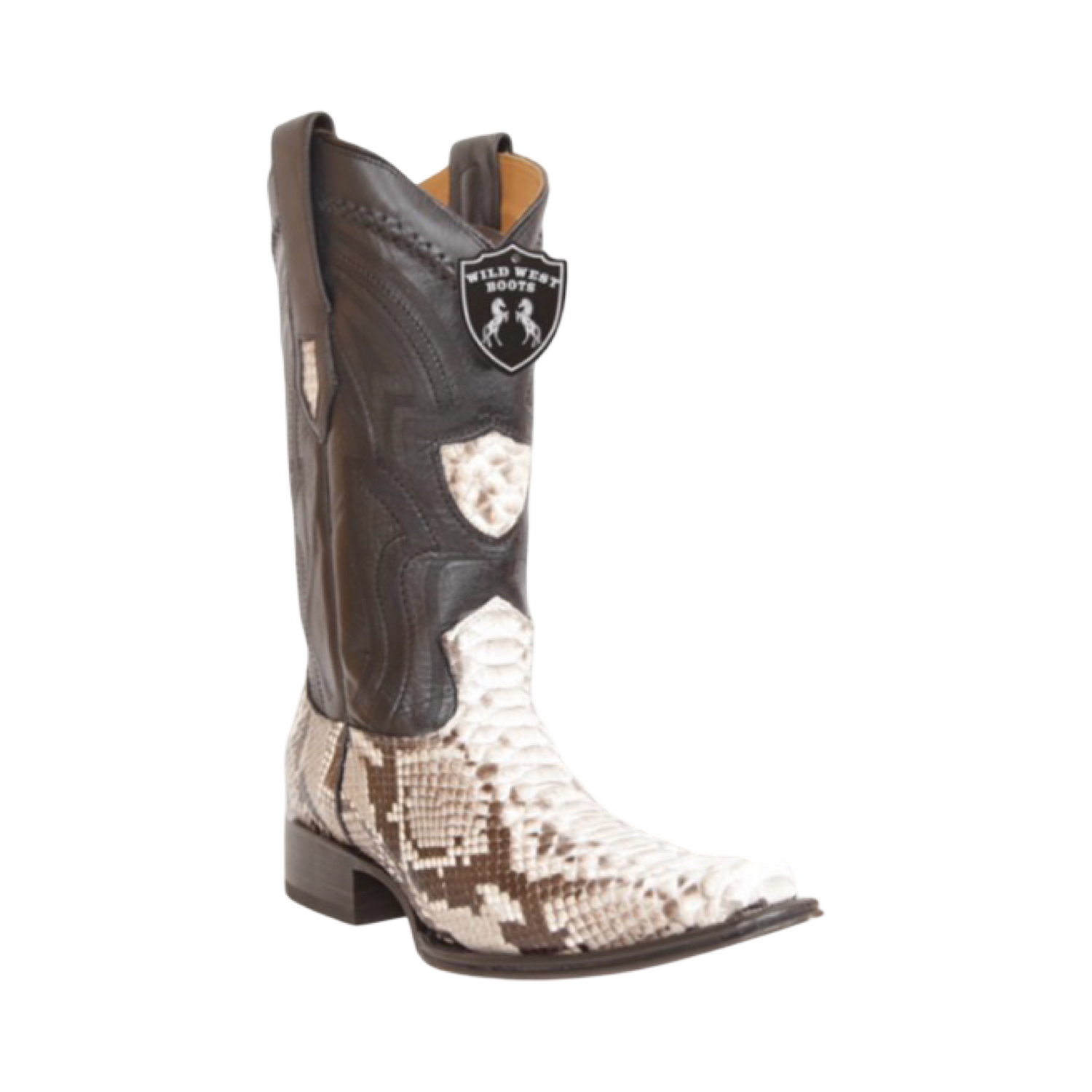Bota de pitón color Natural con horma Europea Wild West