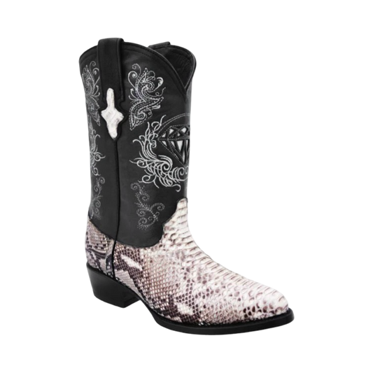 Botas originales de pitón natural con horma Puntal de White Diamonds Boots.