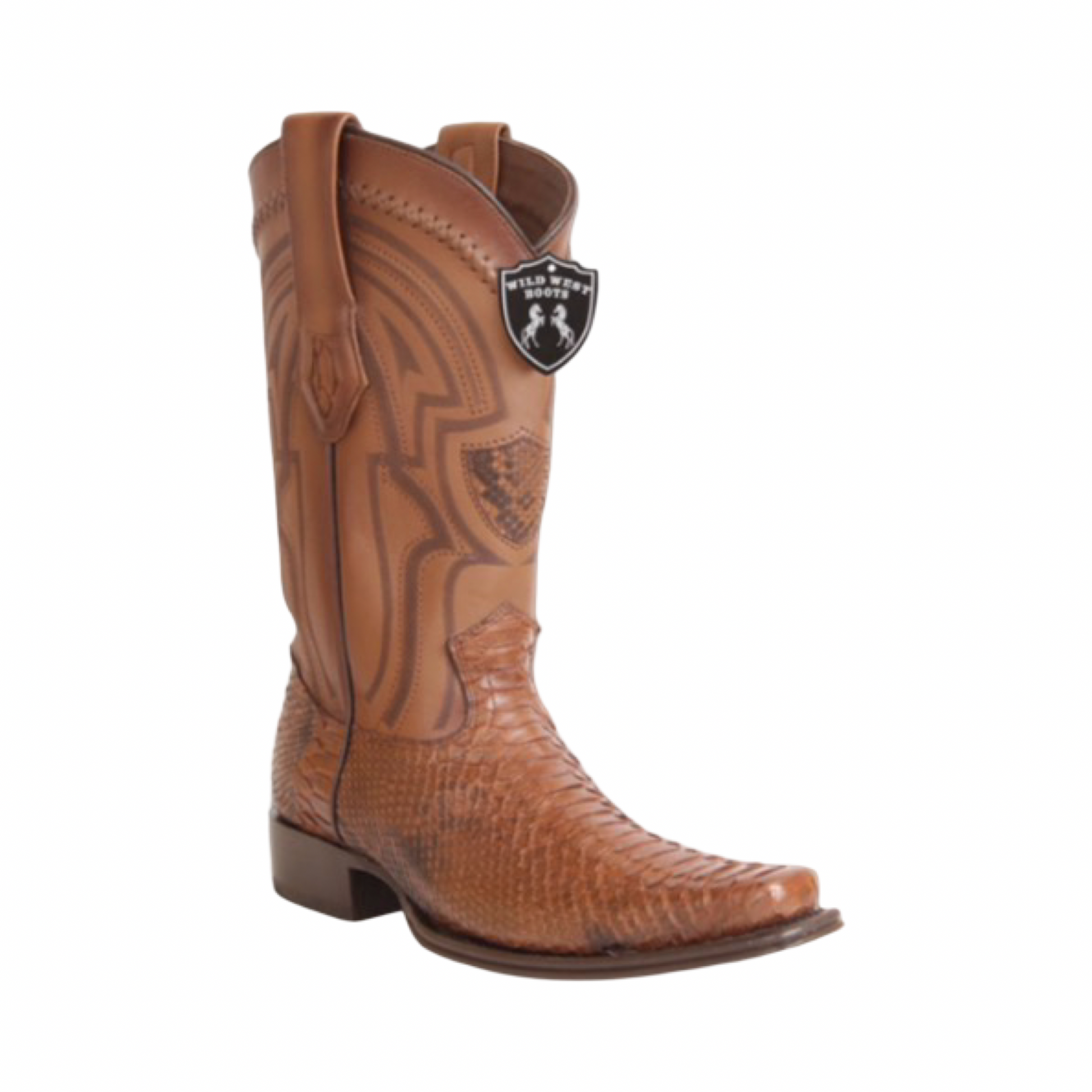 Botas de pitón Porto Brown con horma Europea