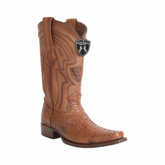 Botas de pitón Porto Brown con horma Europea