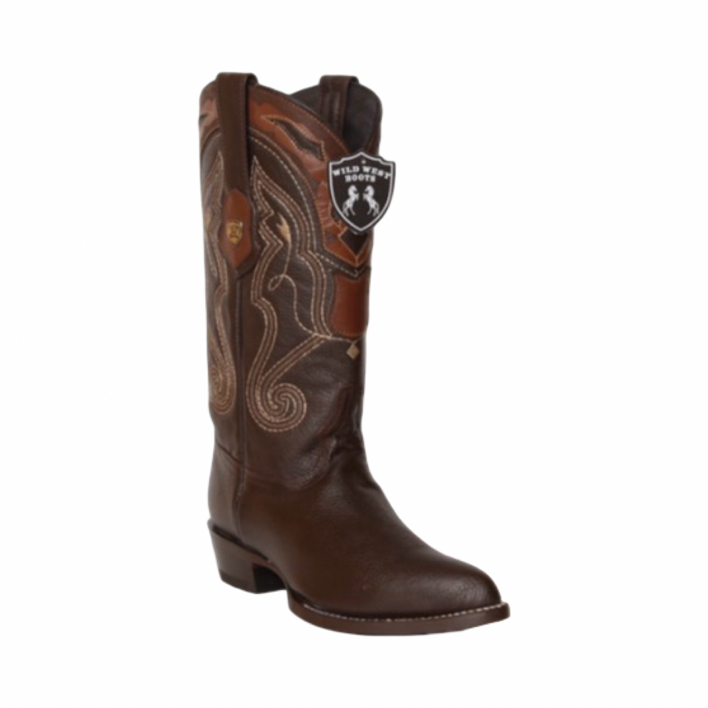 Botas de venado color café para hombre con horma Puntal de Wild West Boots.