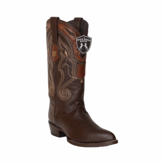 Botas de venado color café para hombre con horma Puntal de Wild West Boots.