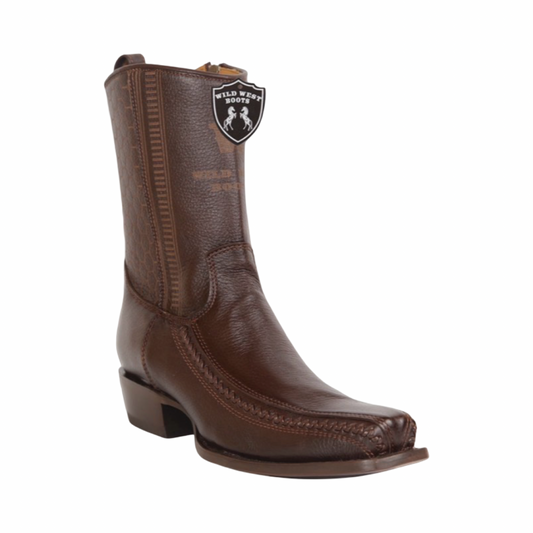 Botas de venado color café nuevo con horma Dubai de Wild West Boots.