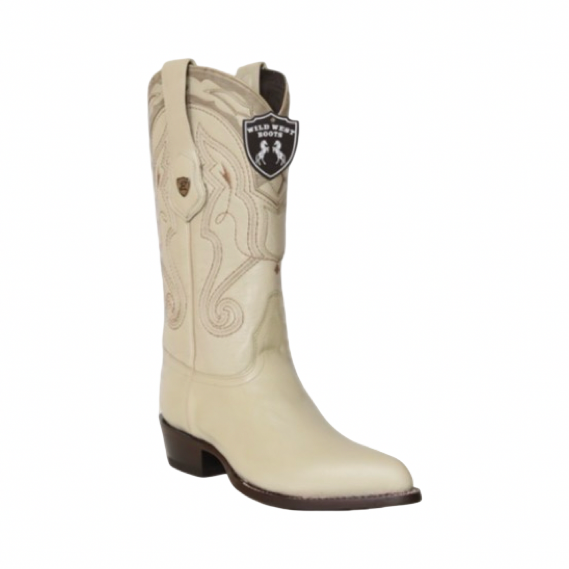 Botas de venado color hueso con horma Puntal de Wild West Boots.