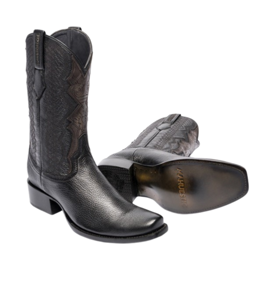 Botas de venado color negro para hombre con horma Dubai de Mahuestic.