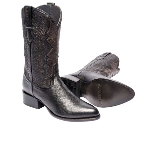 Botas de venado negras para hombre con horma Puntal de Mahuestic.