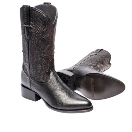 Botas de venado negras para hombre con horma Puntal de Mahuestic.