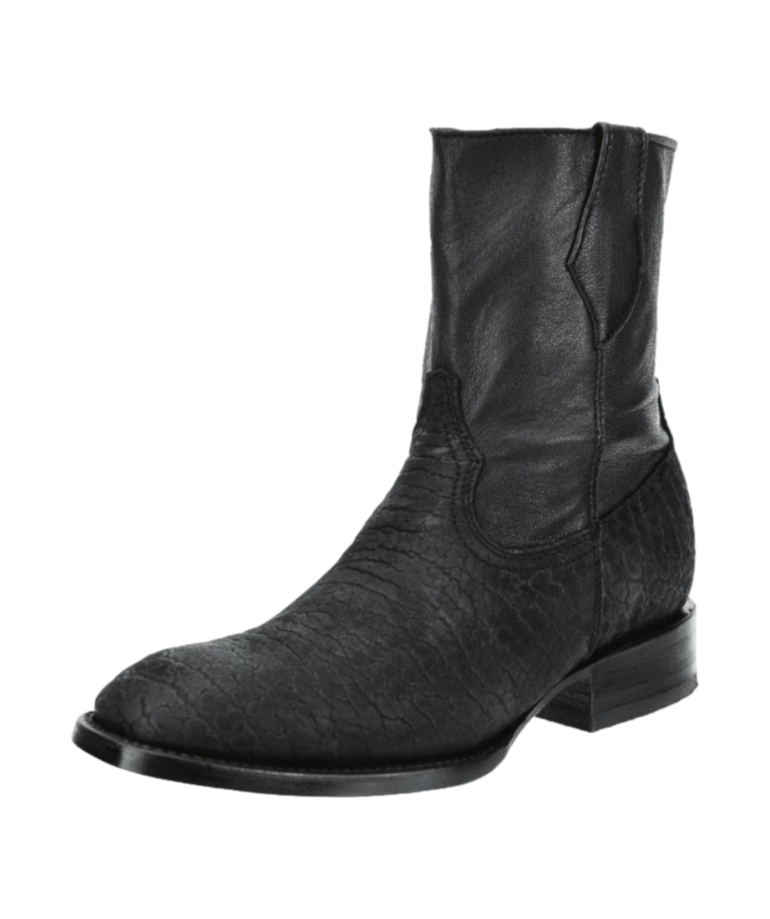 Botín Cuello de Toro Negro White Diamond horma Oval