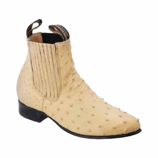 Botines charros para hombre hechos de cuero de avestruz orix