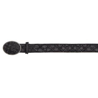 Black belt with intricate design on a white background