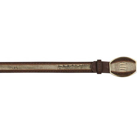 Cinto vaquero de pata de avestruz Oryx rústico Los Altos Boots