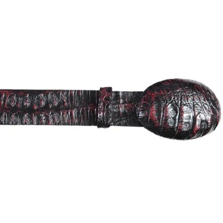 Cinturón lomo de cocodrilo caimán negro rojizo Los Altos Boots