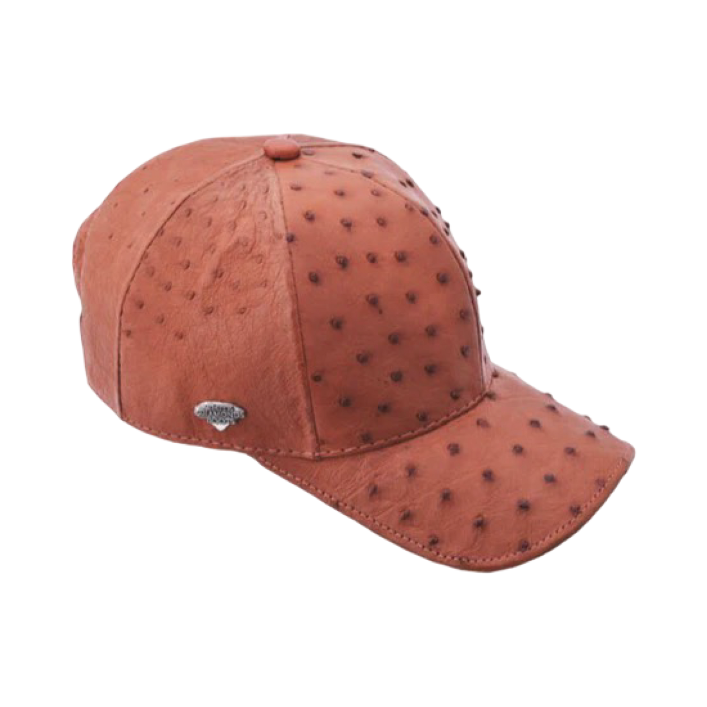 Brown textured baseball cap on a white background