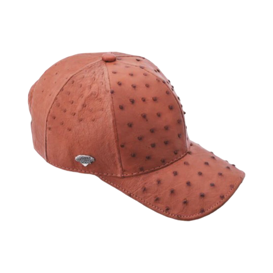 Brown textured baseball cap on a white background
