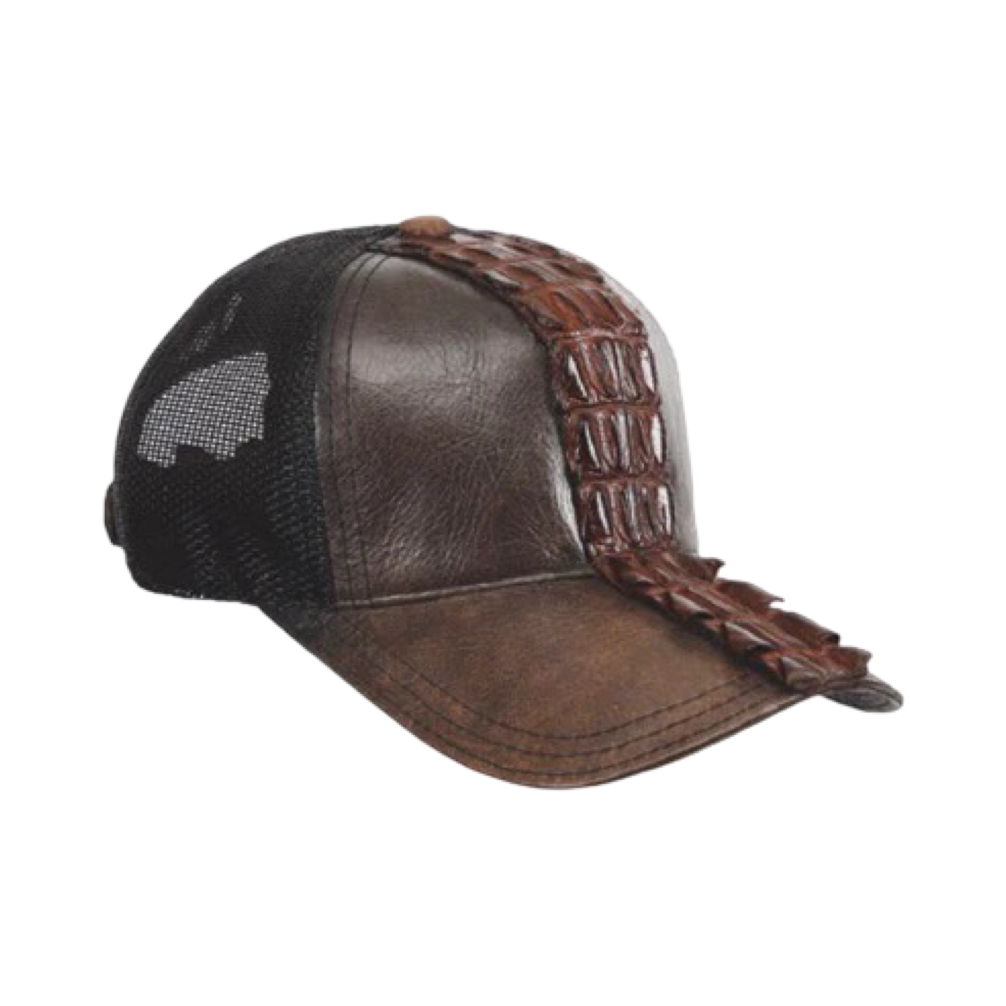 Gorra Vaquera de Cocodrilo Chocolate | Estilo y Elegancia