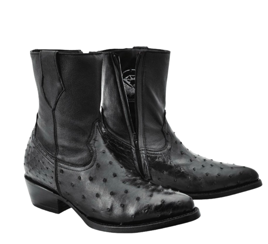 Ostrich Boots Mens - Botas de Avestruz - Skinny Zipper 