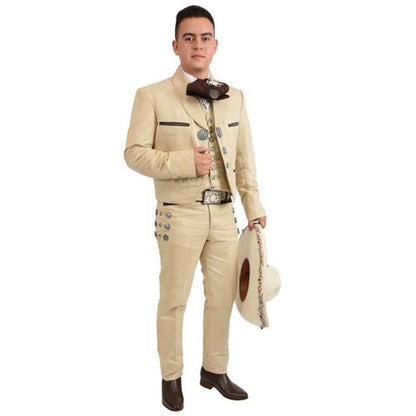 Traje de Mariachi Para Hombre White Diamond
