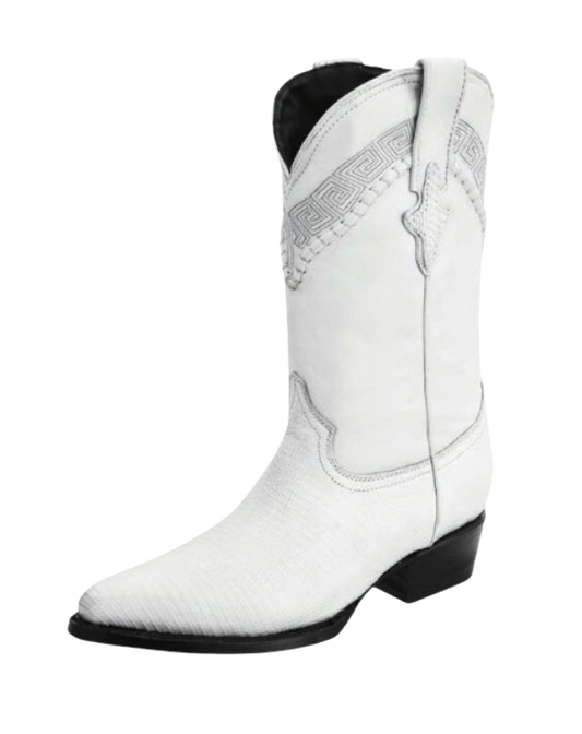 Lizard Boots - Botas de Piel de Armadillo White Diamond