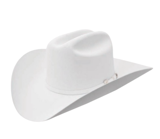 Sombrero Stetson Shasta 10X Blanco, estilo refinado y alta calidad artesanal