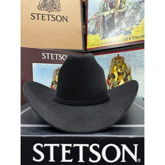 Sombrero Texana Stetson 30X color negro – estilo cowboy de autoridad y sofisticación