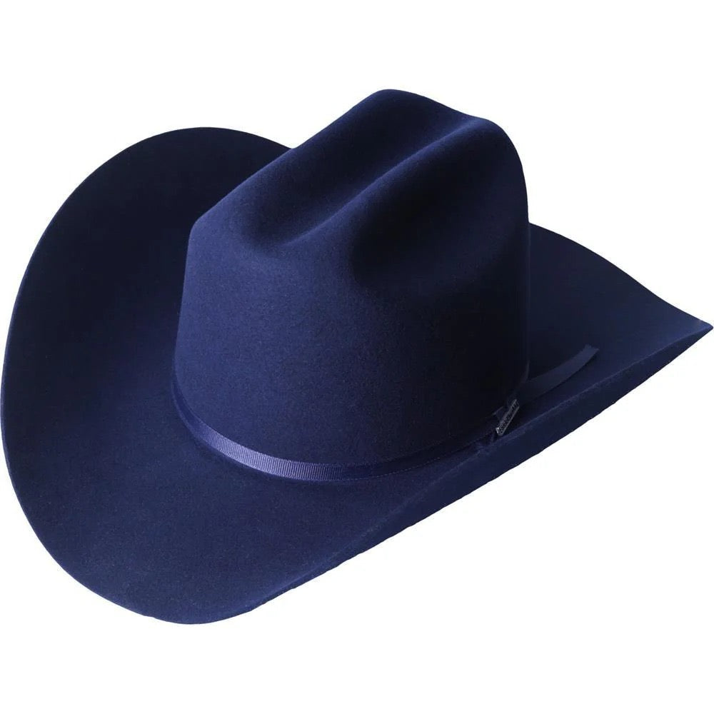 Navy blue cowboy hat on a white background