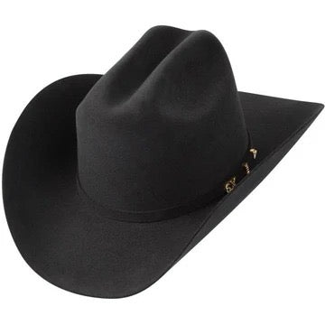 Black cowboy hat on a white background